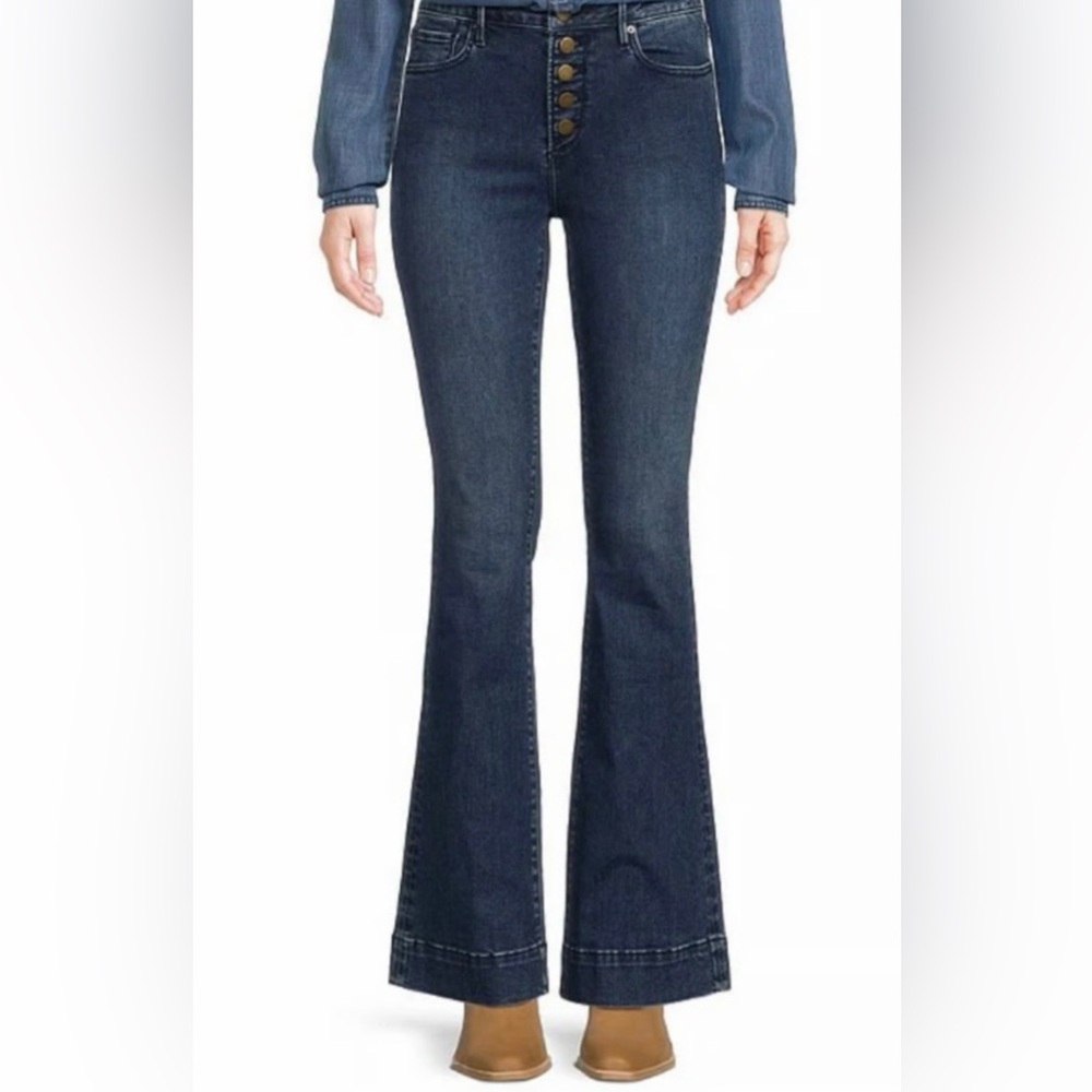 Driftwood Wyatt Button Front Bootcut Denim Jean Women’s size 26 x 30 Boho